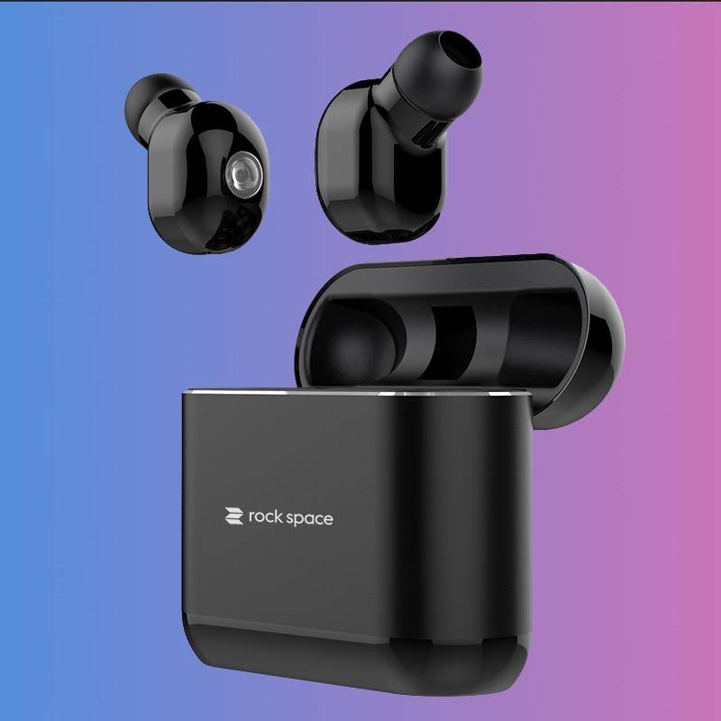 ROCKSPACE TWS Wireless Earbuds V5.0 Bluetooth Earphone Headset Deep Bass Stereo 3D Sound  SweatProof Sports Earphones Headset - Bán Cà Chua