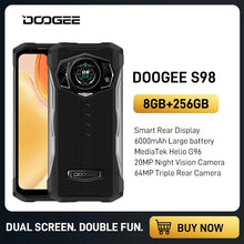 Load image into Gallery viewer, World Premiere DOOGEE S98 Rugged Phone 6.3&quot;LCD FHD Display Dial Rear G96 Octa Core 8+256GB 64MP Camera SmartPhone 6000mAh Phone