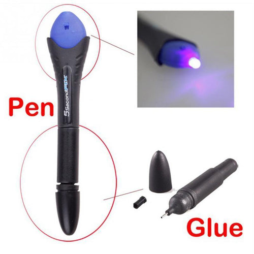 5 Second Quick Fix Liquid Glue Pen UV Light Repair Tool With Glue Super Powered Liquid Plastic Welding Compound office supplies - Bán Cà Chua