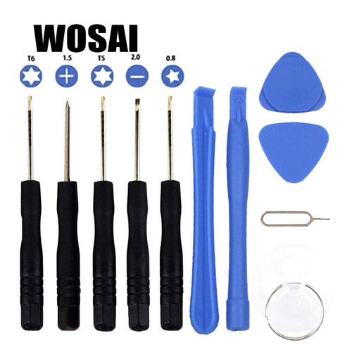 WOSAI 11 In 1 Cell Phones Opening Pry Mobile Phone Repair Tool Kit Screwdriver Set For Iphone Samsung Accessory Bundles