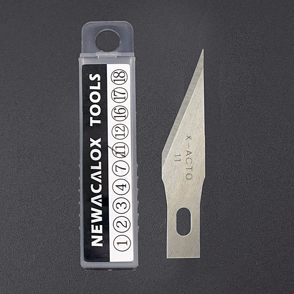 NEWACALOX 20PCS Stainless Steel Blades for Phone Films Tool Cutter Graver Crafts Hobby Knife DIY Scalpel Wood Carving PCB Repair - Bán Cà Chua