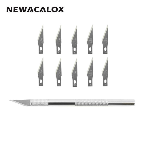 NEWACALOX 12pcs Precision Hobby Knife Art Wood Carving Tools Cutter Graver for Leather PCB Repair Films Tool Nicking Pen DIY - Bán Cà Chua