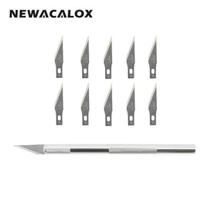 NEWACALOX 12pcs Precision Hobby Knife Art Wood Carving Tools Cutter Graver for Leather PCB Repair Films Tool Nicking Pen DIY - Bán Cà Chua