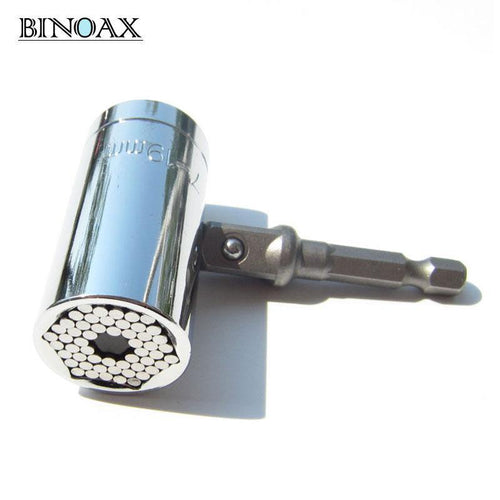 Binoax 2 Pcs/Set Magic Spanner Grip Multi Function Universal Ratchet Socket 7-19mm Power Drill Adapter Car Hand Tools Repair Kit - Bán Cà Chua
