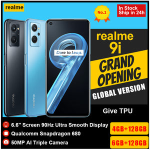 realme 9i Smartphone Snapdragon 680 Octa Core 6.6&quot; 33W Dart Charge 50MP Camera Cellphone 5000mAh Battery Mobile Phone